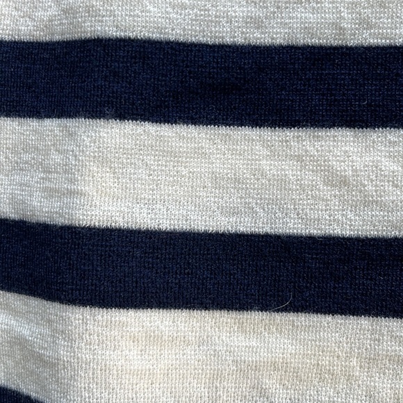 J. Crew Cream Navy Striped Merino Sweater - Picture 8 of 9